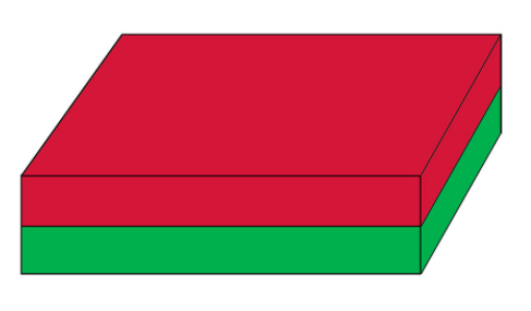 30x20x6mm铁氧体矩形块充磁方向示意图